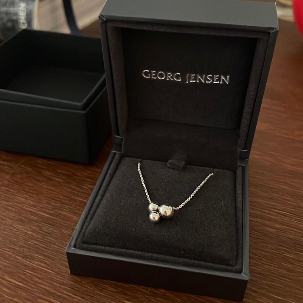 Georg Jensen oxidized sterling silver necklace